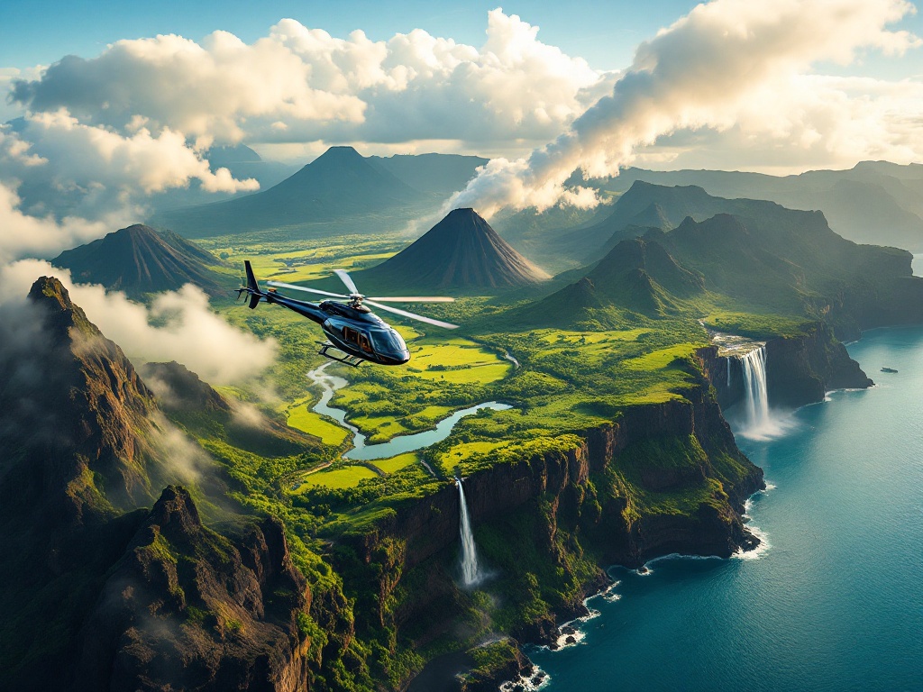 Hawaii Luxury Travel: Helicopter Tours Over Volcanic Landscapes